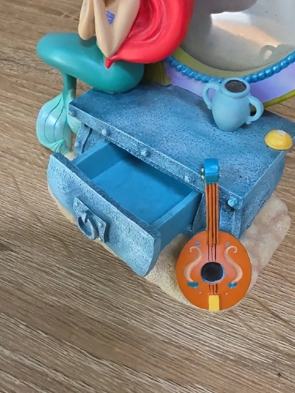 Vintage Little Mermaid Figurine Frame Red, Teal, Purple